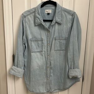 Target Universal Thread light denim button down